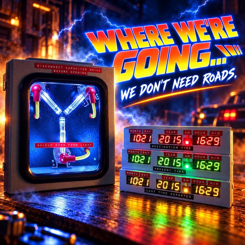 Flux Capacitor and Time Circuits Clock Set | Light Up Props with Sound & Remote | Back to the Future Inspired Handmade Gift image 7