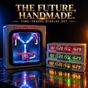 Flux Capacitor and Time Circuits Clock Set | Light Up Props with Sound & Remote | Back to the Future Inspired Handmade Gift image 11