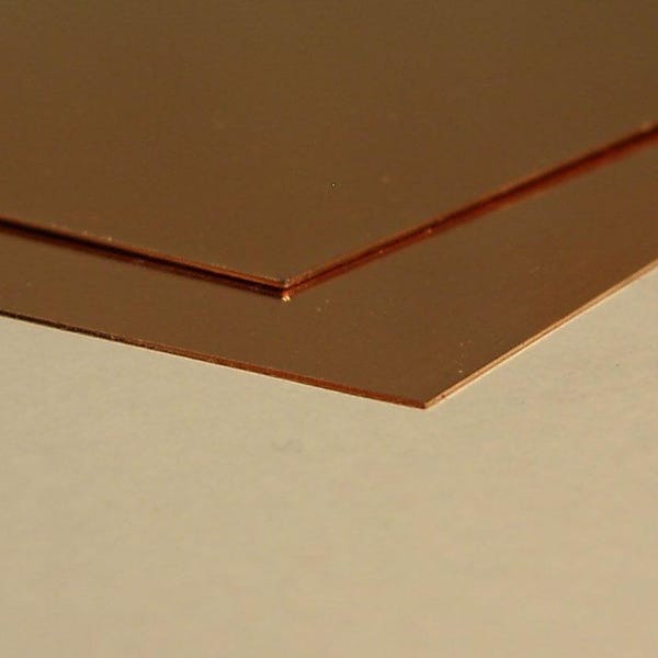 Copper Sheet Metal | Pure Copper Plates for Jewelry, Engraving & Craft | Copper Sheet for DIY, Art and Fabrication | Multiple Size