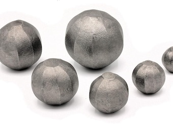 Hand Forged Steel Balls | Solid Metal Spheres for Welding, Furniture & Decor | Forged Steel Ball | Industrial Metal Decor | Multiple Sizes