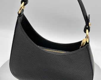 Damen Mini Ledertasche - Schwarz