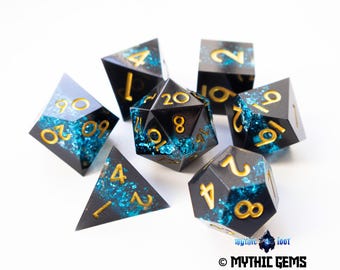 Space Blue - Sharp Edge Resin Dice Set