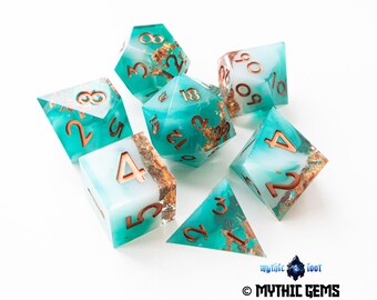 Sunken Treasure - Sharp Edge Resin Dice Set