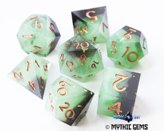Glimmering Meadow - Sharp Edge Resin Dice Set