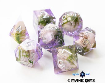Graveyard Purple - Sharp Edge Resin Dice Set