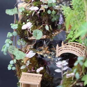 Handmade Indoor Waterfall Fountain: Zen Garden with Live Plants bild 9