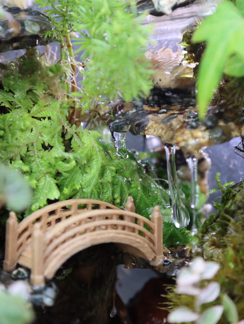 Handmade Indoor Waterfall Fountain: Zen Garden with Live Plants bild 8