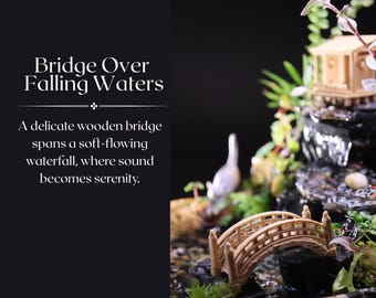 Handcrafted Mini Garden Fountain with Cats: Self-Watering Zen Decor