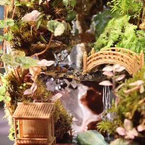 Handmade Indoor Waterfall Fountain: Zen Garden with Live Plants bild 5