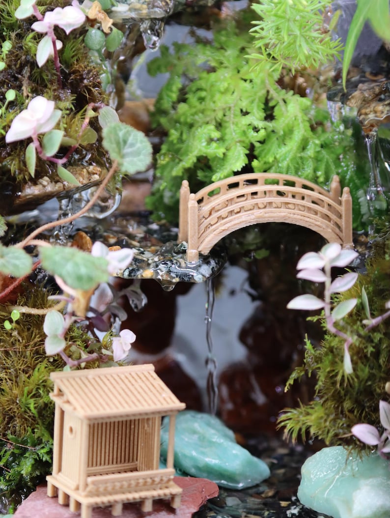 Handmade Indoor Waterfall Fountain: Zen Garden with Live Plants bild 10