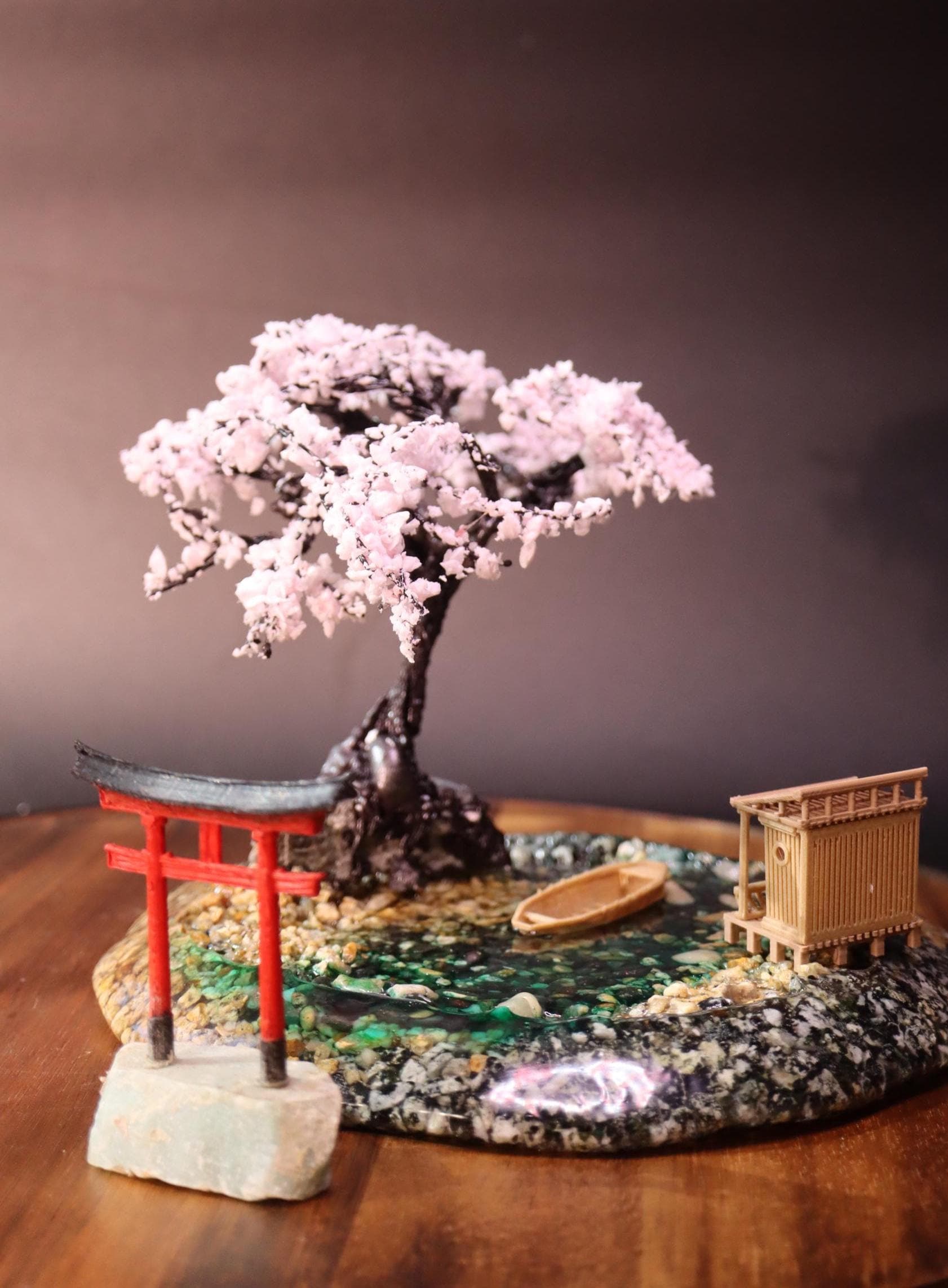 Cherry Blossom Mini Zen Garden Kit: DIY Diorama With Teahouse - Etsy