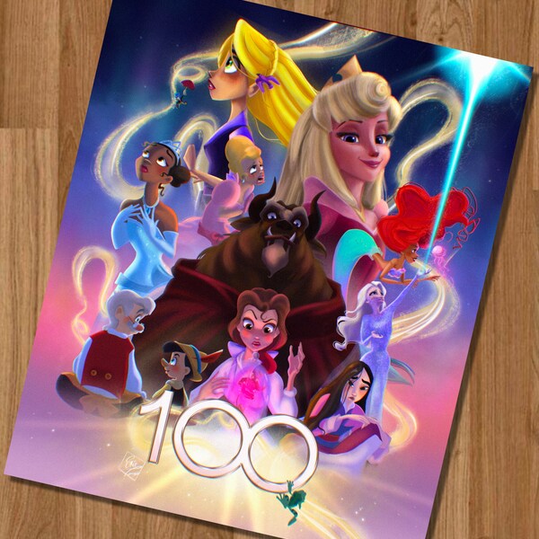 Ilustración “100 años disney”