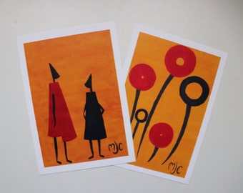 Ochre Sticks and Flowers