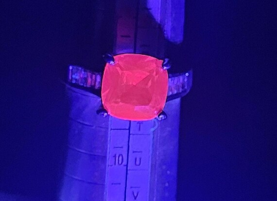 Vintage Cushion-Cut Garnet Statement Ring, Size 9 - image 7