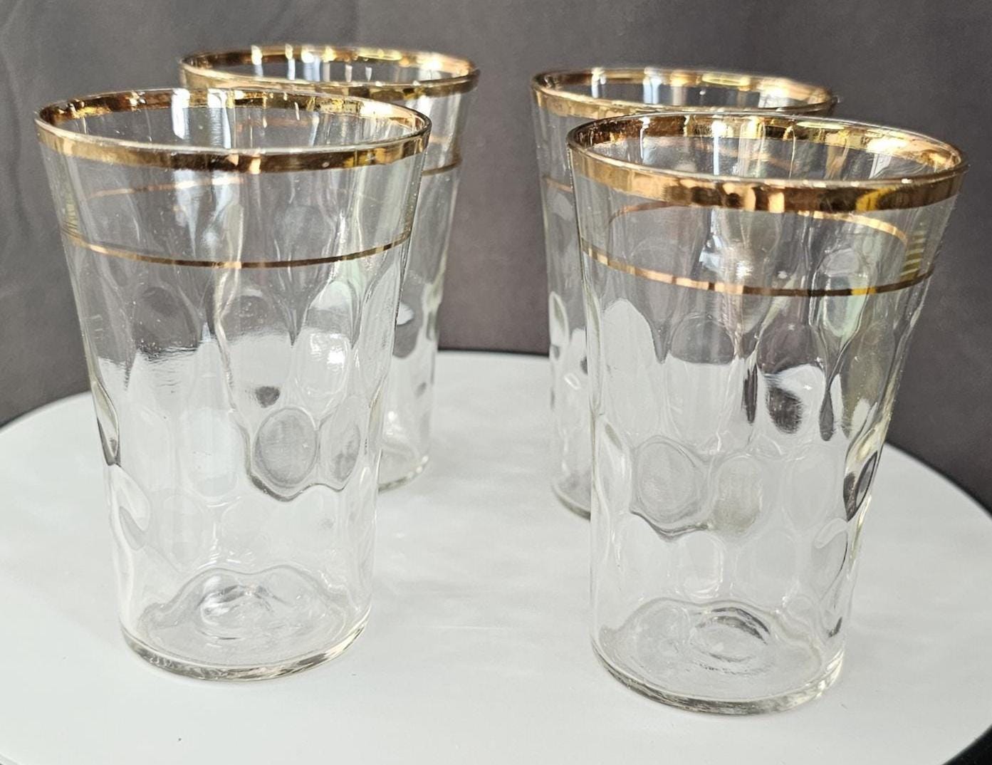 50's metal tumblers Vintage Sunburst Aluminum Tumblers (c.1950s)  Rush Creek Vintage