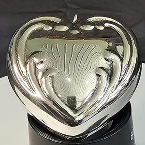 Vintage Hollow Love Heart Pendant (CHIMES) not marked but is sterling silver! Puffy heart!!