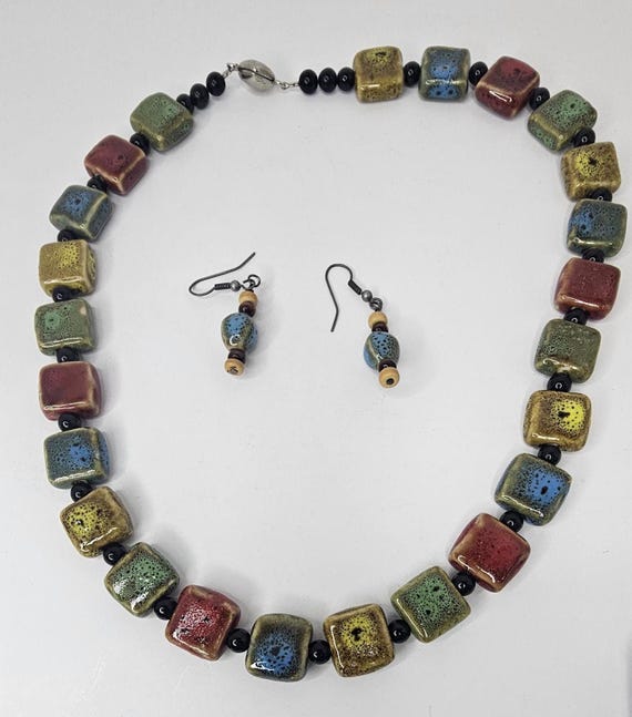 Handcrafted Handmade ceramic square tile multi co… - image 3