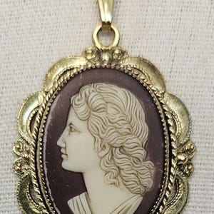 ✧刻印有✧ WHITING & DAVIS ヴィンテージ ネックレス カメオ Vintage Whiting & Davis Cameo Pendant Necklace 112520