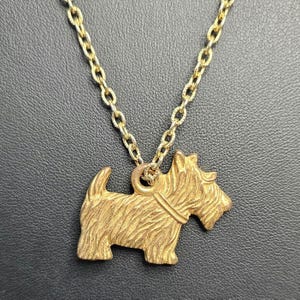 Kiara Gioielli Scottie Dog Pendant Necklace Intarsiato Con Naturale