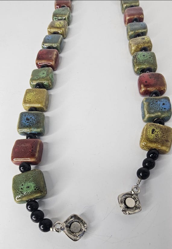 Handcrafted Handmade ceramic square tile multi co… - image 6