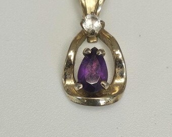 Vintage DEC 14k GF Amethyst Pendant ONLY !!! Very Pretty!