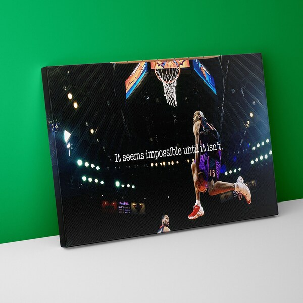 Seems Impossible Vince Carter Quote Digital Canvas Print, Canvas Ready to Hang or Poster, Vince Carter Digital Art