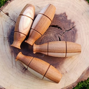 Doppelfarbiger Hickory - Inhalator für ätherische Öle | Teesieb für Ätherische Öle | Tragbarer Zerstäuber | Taktile Aromatherapie-Pfeife