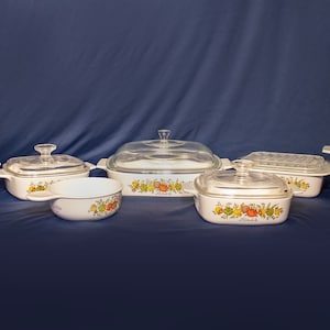 Rare 1940&#39;s- 1970&#39;s Vintage Spice of Life Corningware