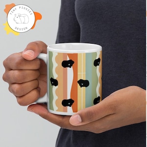 Tazas de conejillos de indias - Cerditos pastel - Tazas individuales o colección completa, regalo encantador para los amantes de los conejillos de indias, aptas para lavavajillas y microondas