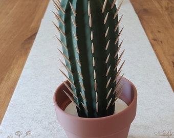 3D geprinte cactus tandenstoker dispenser met veermechanisme - cactus tandenstoker - decoratie - kamerplant - plant