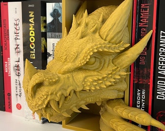 Book Nook Dragon - Bookend Dragon - Book Corner - 3D printed sculpture - Fourth Wing