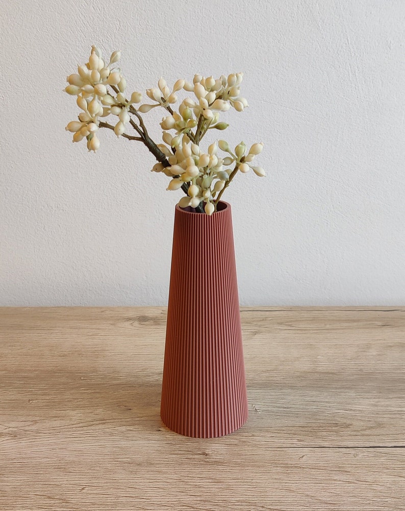 Vase SmartLine Blumenvase Dekovase Trockenblumen wasserdicht 3D-Druck Bild 8