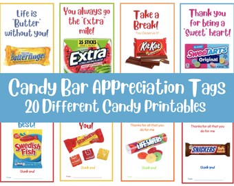Candy Appreciation Tags