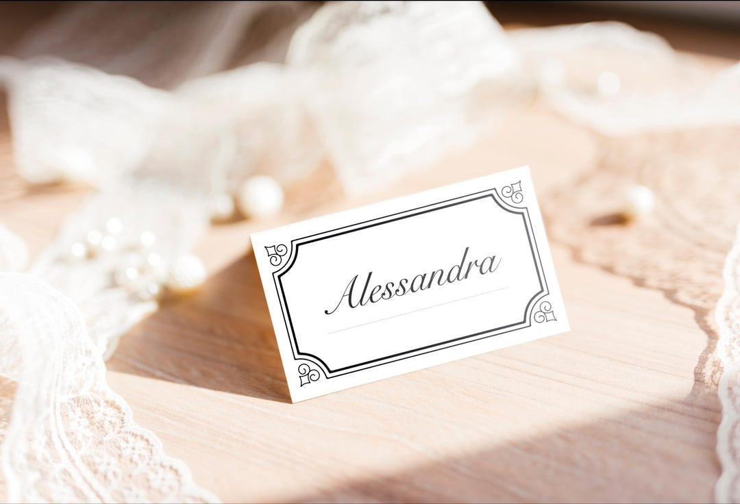 Editable Wedding & Party Place Cards - Instant Download | DIY Folded ...