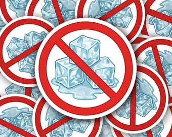 Adesivo Sem Gelo - Adesivo de Vinil Anti-ICE para Aplicação da Lei de Imigração - Adesivo de Ativismo pela Justiça Social