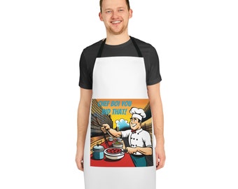 Apron, 5-Color Straps (AOP) gift for chef gift for grill master gift for dad gift for mom