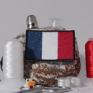 France badge, patch, Iron-On Embroidered French Flag