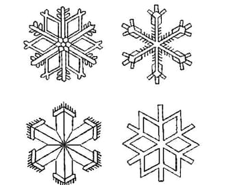 雪の結晶の刺繍デザイン｜冬のミシン刺繍ファイル（即時ダウンロード）