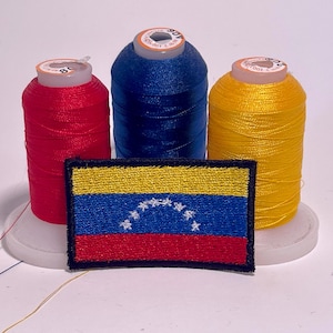 Badge, Venezuela patch, sew on, Iron On Embroidered Venezuela Flag