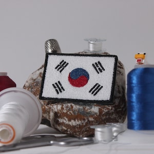 Badge, South Korea patch Iron On Embroidered South Korean Flag