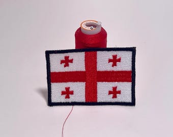 Écusson Brodé Drapeau Géorgie - Patch à Coudre 3,5x5,3 Cm | Pour Veste, Sac, Chapeau | Fierté Nationale, Cadeau Personnalisé - 5