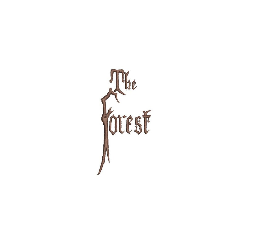 Tree Branch Lettering R Gothic Forest Embroidery Design | Tree Branch Lettering (digital ...
