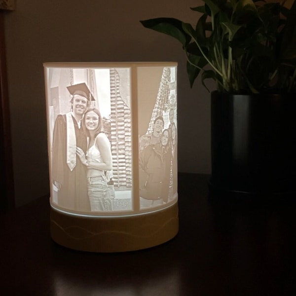 Custom Rotating Photo Lamp 3D Printed
