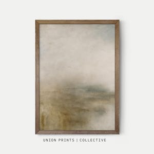 Minimalist Neutral Landscape Wall Art | Vintage Printable Abstract Art | Soft Earth Tone Digital Download | Modern Large Wall Print | AB-122