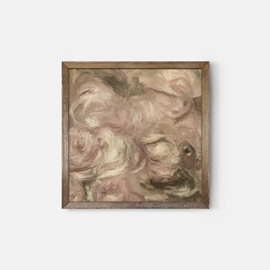 Abstract Vintage Rose Painting | Antique Floral Print | Romantic Impressionist Floral Still Life | Printable Digital Download | FL-107