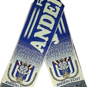 Scarf anderlecht belgium football club handmade supporter champions scarves soccer GIFT jersey fan