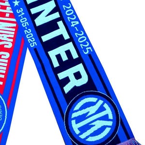 Scarf psg x inter champions league cup final 2025 1 side schal scarves gift 100% Acrylic FAN jersey flag bandana