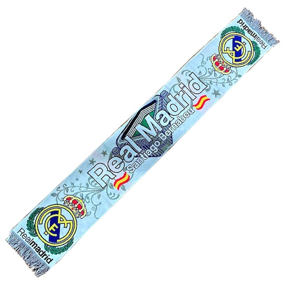 【vintage Real Madrid football scarf】 Vintage Football Scarf Of Real Madrid With The Achievements