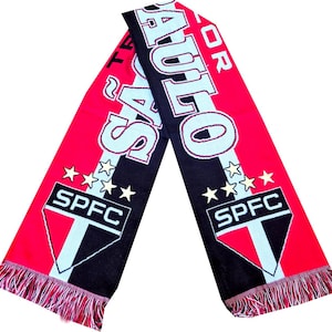 Scarf sao paulo brazil football club handmade supporter champions scarves soccer GIFT jersey fan