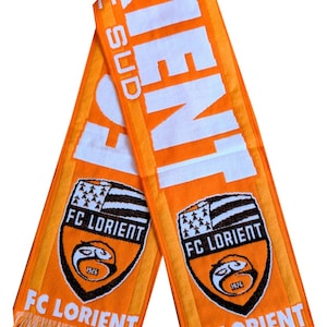 Scarf fc lorient france football club handmade supporter champions scarves soccer GIFT jersey fan